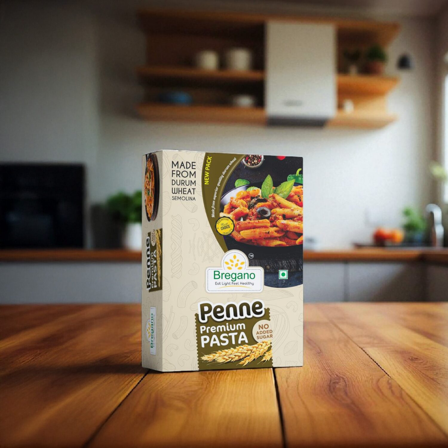 Bregano Premium Fusilli Pasta packaging