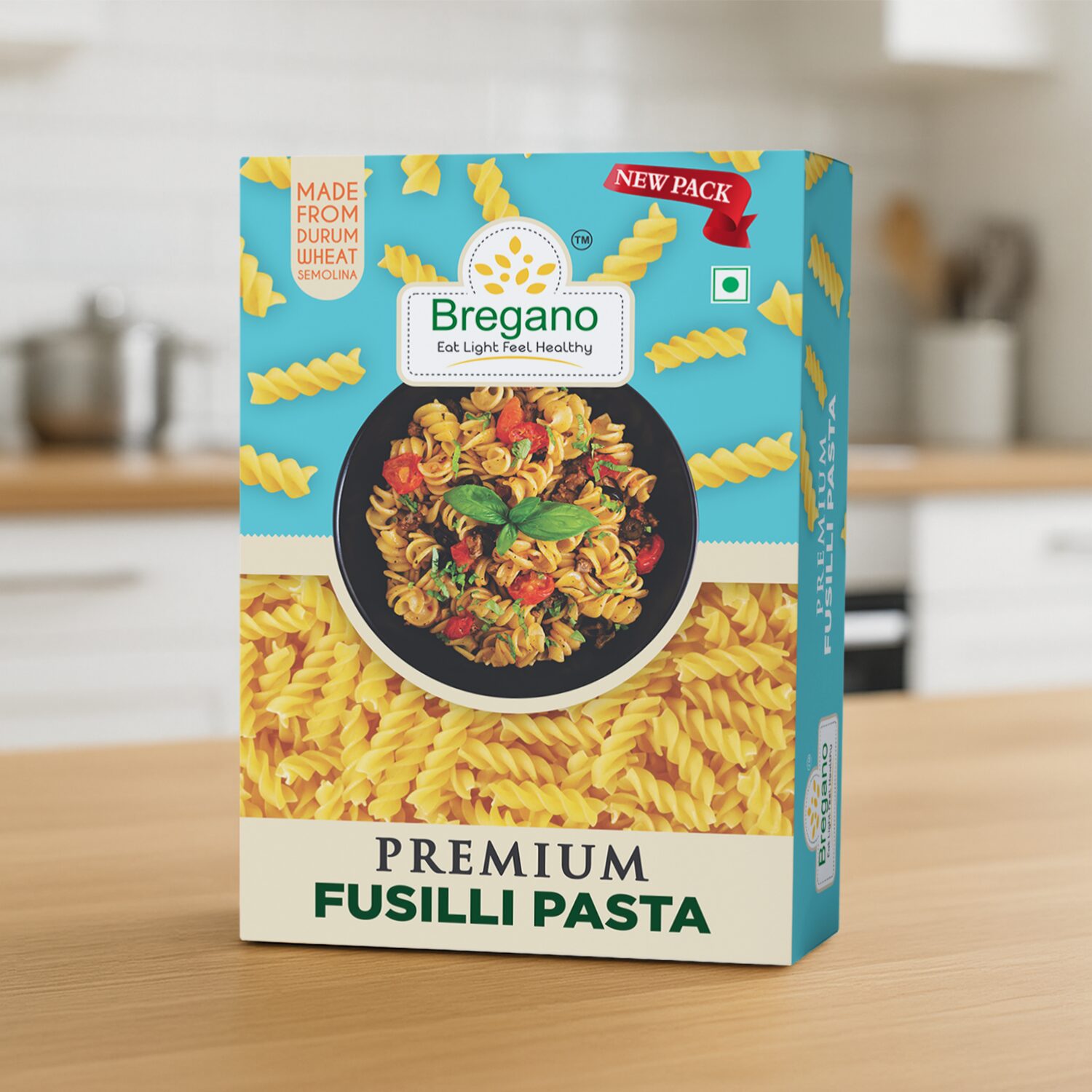 Bregano Penne Premium Pasta packaging