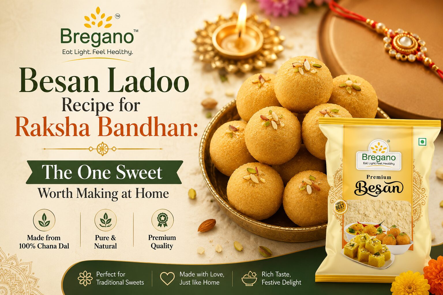 Besan Ladoo Recipe for Raksha Bandhan: The One Sweet Worth Making at Home