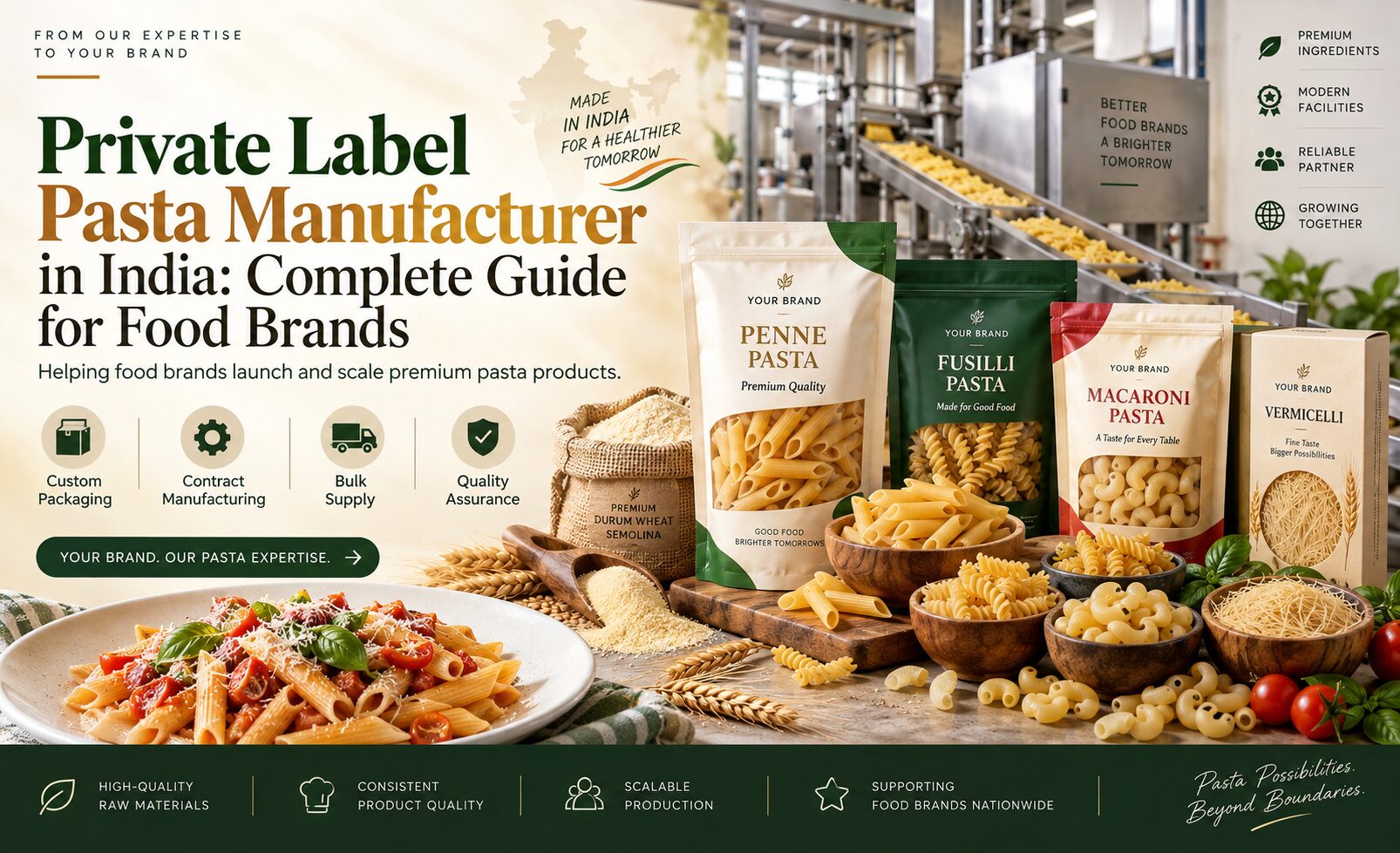 Private Label Pasta Manufacturer in India: Complete Guide for Food Brands